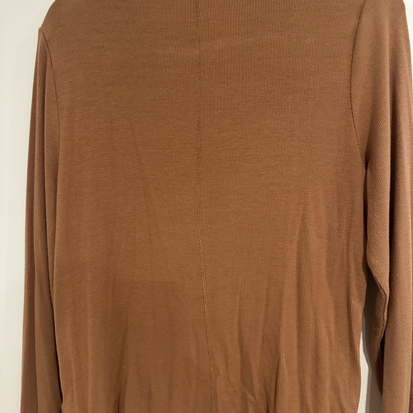 Nuuds Slinky Rib Cinnamon Long Sleeve Shirt - Picture 3 of 5